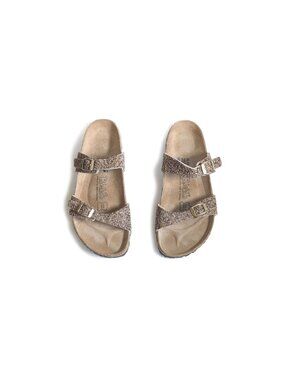 Birkenstock 38 Beaded Rosegold Birkis Embellished Slide Sandals Womens Size 7